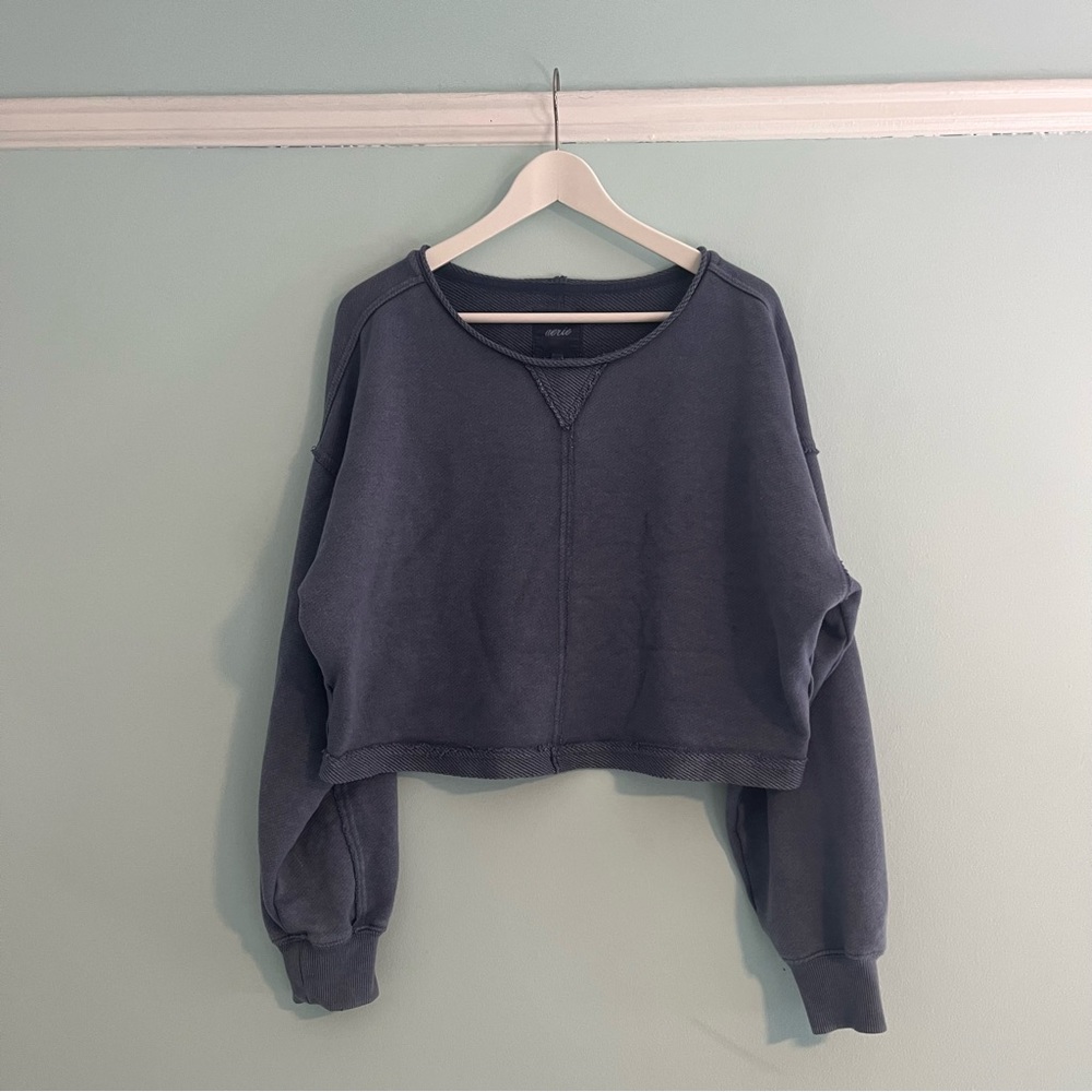 Aerie Beach Party Cropped Crewneck